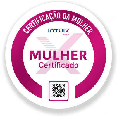 Selo INTUIX que representa o certificado MULHER para a Humana´s