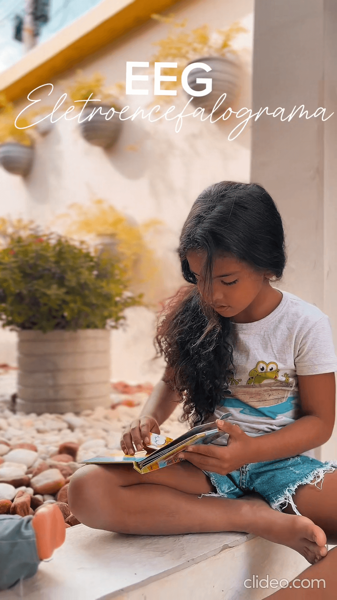 Capa de vídeo da paciente infantil da Humana´s realizando exame EEG